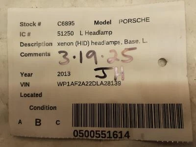 Conjunto de faros izquierdos usados se adapta a: Porsche Porsche Cayenne Xenon 2013 HID Headla Foto 1 de 4