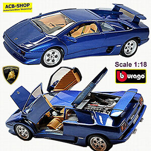 Lamborghini diablo Coupé 1990-98 Bleu Métallique 1:18 Bburago 3028