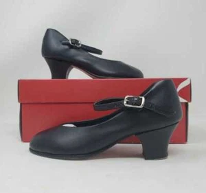 New girl's 13.5 Capezio 550X Jr. Footlight character dance shoes in black - Picture 1 of 9