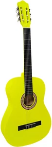 4/4 KONZERTGITARRE GITARRE NEON GELB NYLONSAITEN CLASSIC FÜR EINSTEIGER MI4/4Y - Bild 1 von 2