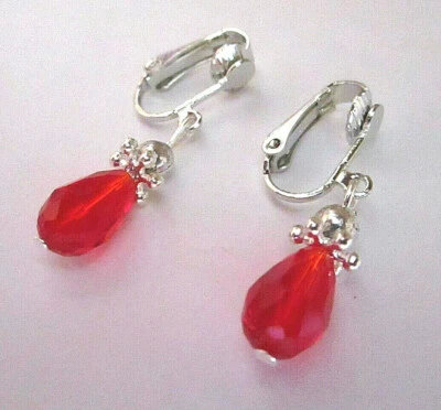 Ohrclips CLIPS ROT Tropfen  - Bild 1 von 3