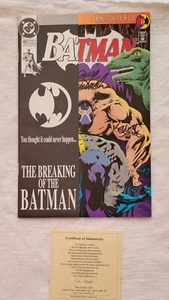 Signed Batman #497(1993) Comic Book NM W/COA - Picture 1 of 3