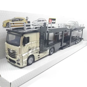 1/43 MERCEDES ACTROS 2545 DORADO TRANSPORTE COCHES + VW POLO GTI BBURAGO - Imagen 1 de 4