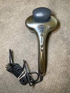 Brookstone Max 2 F-210 Dual Node Percussion Massager 3 Programs 5 Speed TESTED - Picture 1 of 8