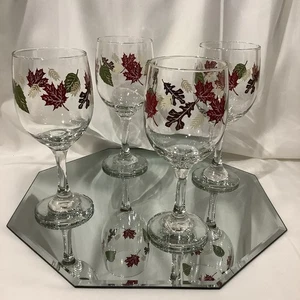 Libby Autumn Fall Leaves 7” Wine Glass - Set of 4 - Picture 1 of 8