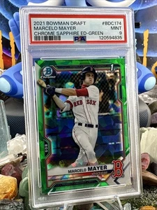 Bowman Draft Sapphire 2021 - Marcelo Mayer 1st Green/50 #BDC-174 PSA 9 Red Sox - Imagen 1 de 3