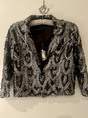 Blazer Topshop Lentejuelas Raro Glam Fiesta Foto 1 de 4