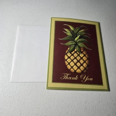 Tarjeta de agradecimiento - Piña - Con sobre blanco  Foto 1 de 3