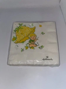 Vintage 1980's Hallmark Baby Shower Paper Napkins 20 ct ~ Sealed - Picture 1 of 3