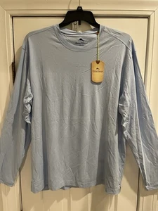 Tommy Bahama Palm Cove T-Shirt. Herren XL. Lt.Sky. Pima Baumwolle/ Modell. Neu mit Etikett - Bild 1 von 15
