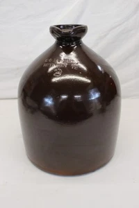 💥JARRA DE GRES MARRÓN ESMALTADO E & LP NORTON 2 galones excelente estado💥 - Imagen 1 de 12