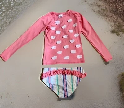 Hanna Andersson Girl’s Rashguard Swim Top  & Bikini Bottom Size 160, 14/16 - Image 1 of 4