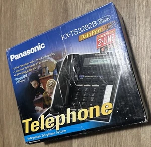 Panasonic KX-TS3282B schwarz integrierte Telefonanlage Anruferkennung 2-zeilig.LESEN - Bild 1 von 16