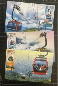 Vietnam 2023 Modern Cable Car Set 3 Stamps Mint Bridge Mountain Maxicard FDC - Picture 1 of 3