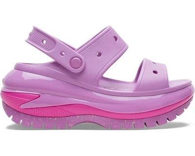 Sandália Crocs Mega Crush Plataforma Feminina Tamanho 10 Bolha Roxa Rosa 207989-6WQ NOVA - Imagem 1 de 4