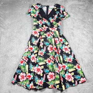Vestido Columpio Floral Belle Poque S Retro Vintage Pinup Cottagecore Tropical - Imagen 1 de 10