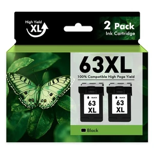 63XL Ink Cartridge for HP 63XL OfficeJet 3830 4650 5255 5258 ENVY 4512 4520 4510 - Picture 1 of 10