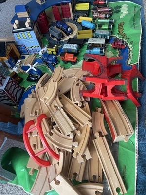 Vintage Thomas & Friends Wooden Trains Tracks Stations Bridge And More - Image 1 of 4