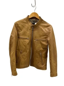 BURBERRY BLACK LABEL Leather Jacket & Blouson M Cowhide CML Plain Used - Picture 1 of 6