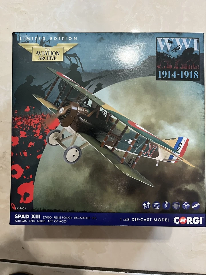 CORGI: SPAD S.XIII S7000 RENE FONCK ESCADRILLE 103 "AA37908" 1:48 - Image 1 of 4