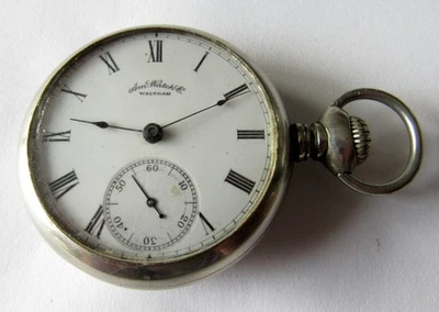 Waltham P.S. Карманные часы Bartlett 18 размер 15 камней никелевый корпус нуждается в работе - Изображение 1 из 4