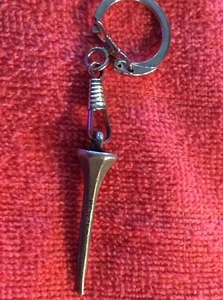 GOLF TEE WILLIAMS PEWTER KEYCHAIN - Picture 1 of 2