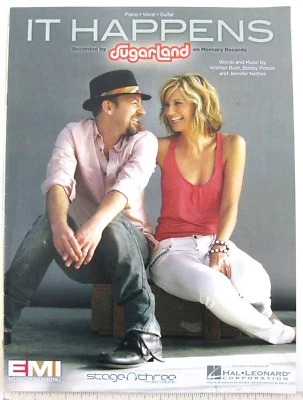 Sugarland It Happens Sheet Music Piano Vocal Guitar Country 2008 Nettles Bush - Image 1 of 4