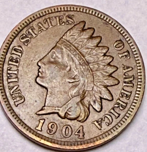 1904 Indian Head US 1c ~ Extra Fine ??? ~ 2-3 Diamonds ~ Strong Details! ~ H11 - Picture 1 of 8