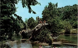Neal's Vacation Lodges, Concan, Texas, camping, game room, horseback Postcard - Picture 1 of 2