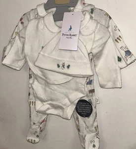 Juego inicial de 4 piezas crema unisex M&S Peter Rabbit ~ recién nacido ~ 7,6 libras - Imagen 1 de 8