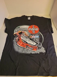 Coca Cola Nascar Racing T-Shirt Black Size L Coke - Picture 1 of 8