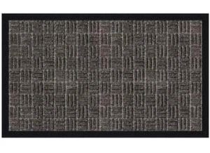 Non-slip Indoor/Outdoor Doormat, 18 X 30 Black/Gray - Picture 1 of 14