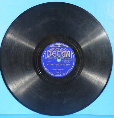 JIMMIE GORDON & HIS VIP VOP BAND GOOD AS I BEEN TO YOU  10" PRE-WAR BLUES G+!! - Image 1 of 4