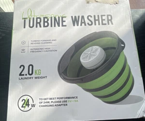 Ultrasonic Turbine Portable Foldable Travel Washing Machine New SH563 - Picture 1 of 7