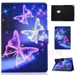 Animals Painted Flip Leather Case Cover For iPad 7th 6th 5th Generation Mini Air - Picture 1 of 53