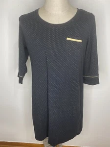 Soma Womens Cotton Night Gown M Pajamas Blue White Polka Dot 3/4 Sleeve - Picture 1 of 4