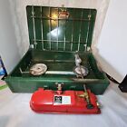 Vintage COLEMAN 425F Gas Camp Stove Very Used Untested Camping Prepper Emergency