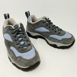 LL Bean Mujer 5.5 W Ancho Aire Libre Senderismo Trail Zapatos Gris Gamuza y Azul Atlético - Imagen 1 de 11