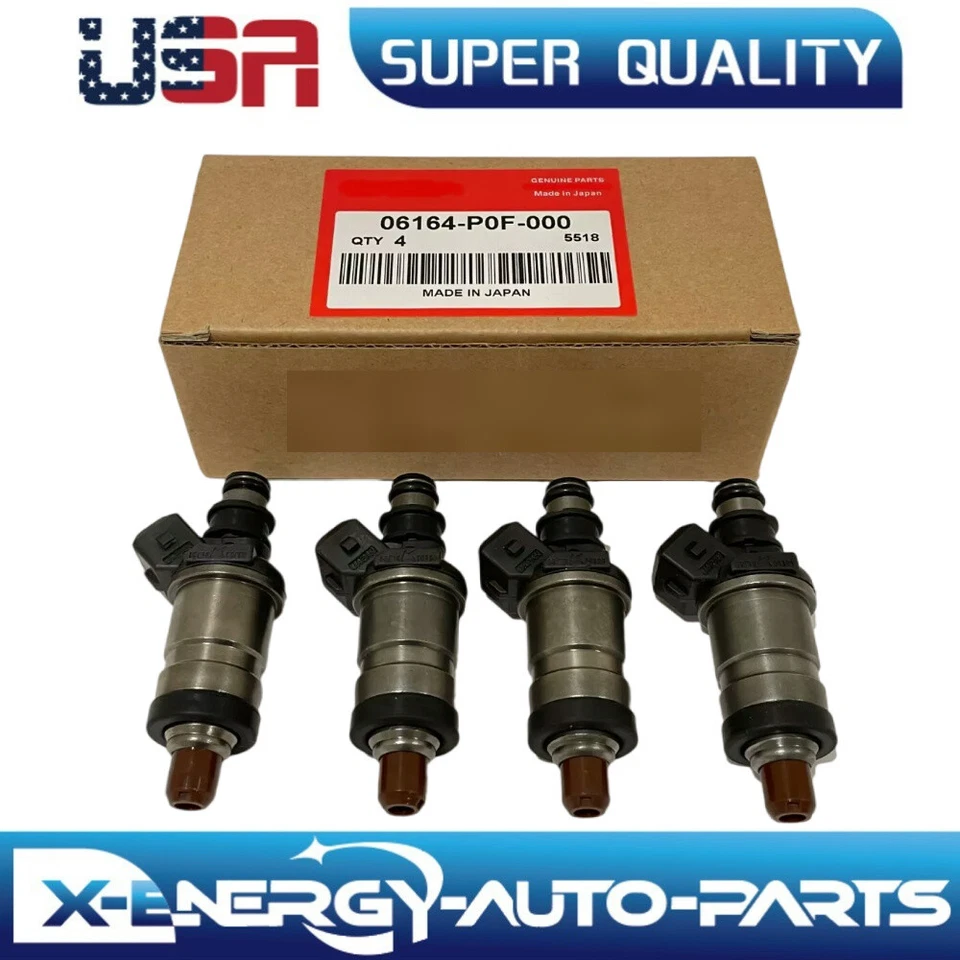 4 OEM NEW FUEL INJECTORS 06164-P0F-000 FOR 93-96 PRELUDE 2.2L Foto 1 de 1