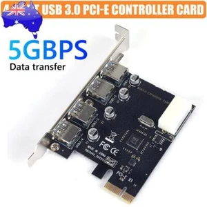 USB3.0 Riser PCIE Expansion Card 4 Ports PCI Express Computer Hub Adapter - Afbeelding 1 van 8