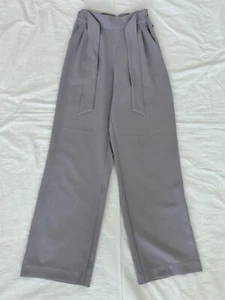 Lululemon Pants Women 2 Noir Wide Leg Ankle High Rise Gray Belted Flowy Coastal - Picture 1 of 8