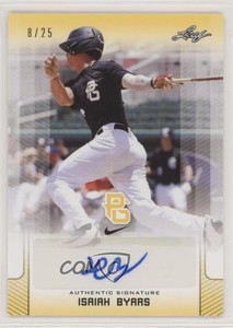 2017 Leaf Perfect Game National Showcase Yellow /25 Isaiah Byars #BA-IB2 Auto