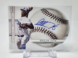 2015 Panini National Treasures #9 Dillon Tate Die-Cut Auto