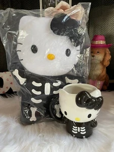 Hello Kitty Halloween Black Skeleton Mug & Skeleton Electronic Side Stepper - Picture 1 of 8