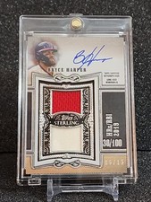 Bryce Harper 5/15 2020 Topps Sterling Swings Dual Game-used Relic Auto Autograph