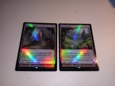MTG Magic Foil Canopy Vista x1 & Foil Cinder Glade x1 Zendikar Expeditions NM