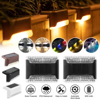 Outdoor Solar LED Deck Lights Garden Path Patio Pathway Stairs Steps Fence Light - Image 1 of 4