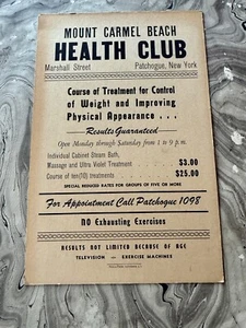 PUBLICIDAD VINTAGE PATCHOGUE NY MOUNT CARMEL HEALTH CLUB 11" X 17 - Imagen 1 de 6