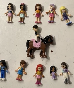 Friends Lego MiniFigures Assorted 12 Pc Lot Horse Saddle Rains Girls Kid - Picture 1 of 9