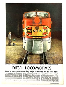 Póster publicitario promocional LIFE 1947 bolígrafos Eversharp Calvert Distillers Santa Fe diésel Loc - Imagen 1 de 3